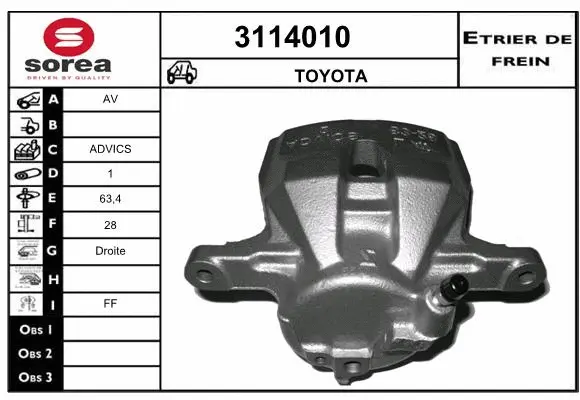 Brake Caliper (3114010)