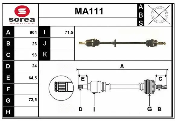 Drive Shaft (MA111)