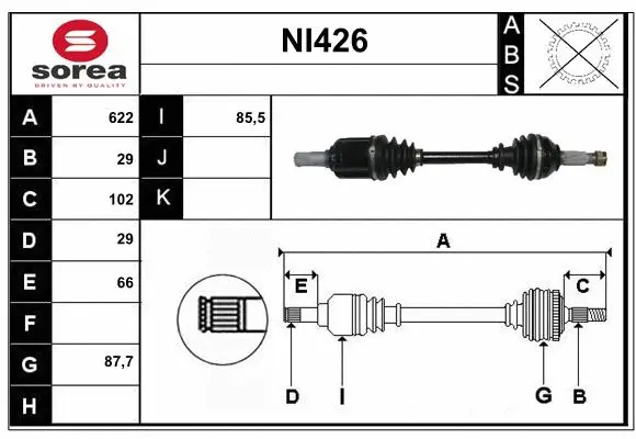 Drive Shaft (NI426)