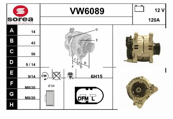 Alternator (VW6089)
