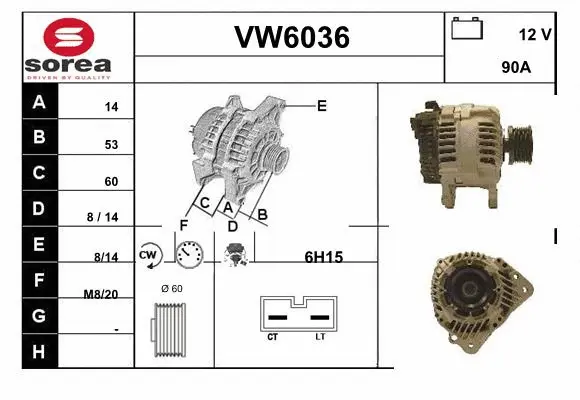 Alternator (VW6036)