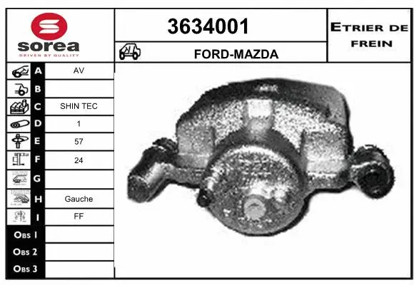 Brake Caliper (3634001)