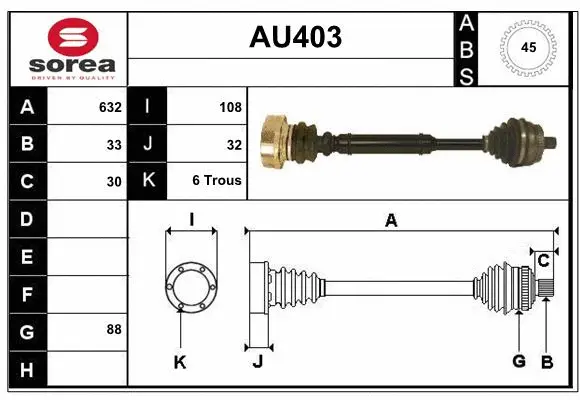 Drive Shaft (AU403)