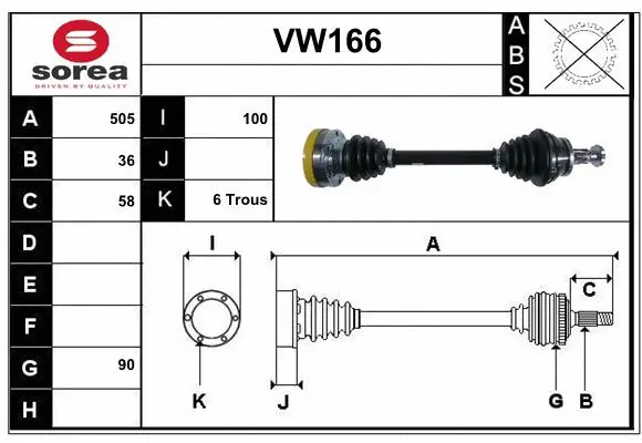 Drive Shaft (VW166)