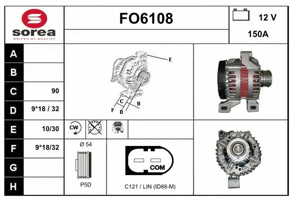 Alternator (FO6108)