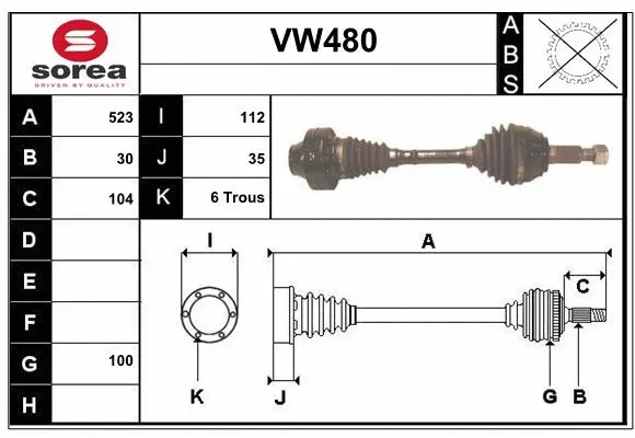 Drive Shaft (VW480)
