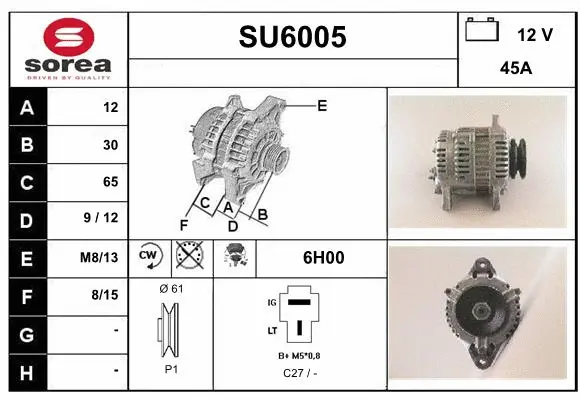 Alternator (SU6005)