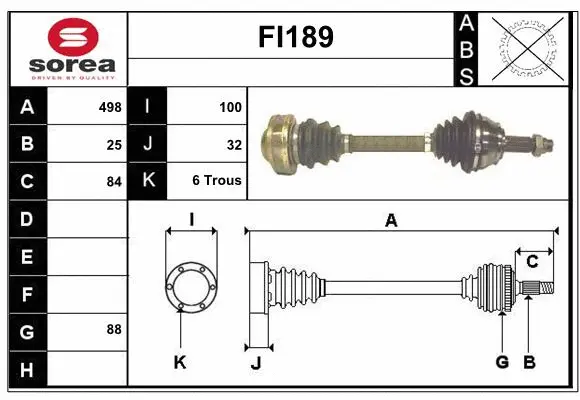 Drive Shaft (FI189)