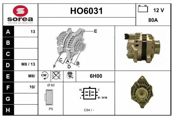 Alternator (HO6031)