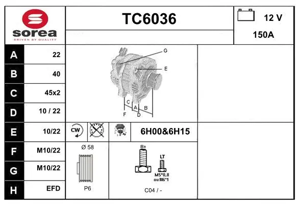 Alternator (TC6036)