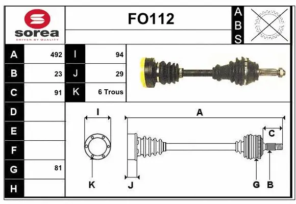 Drive Shaft (FO112)