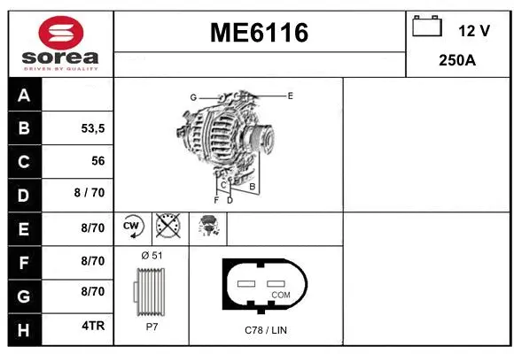 Alternator (ME6116)