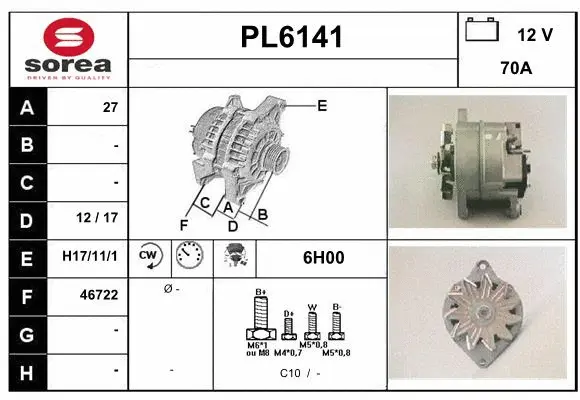 Alternator (PL6141)