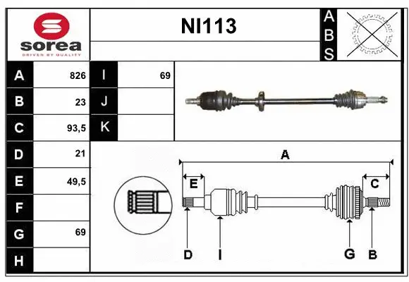 Drive Shaft (NI113)