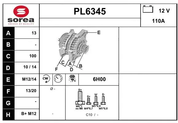 Alternator (PL6345)