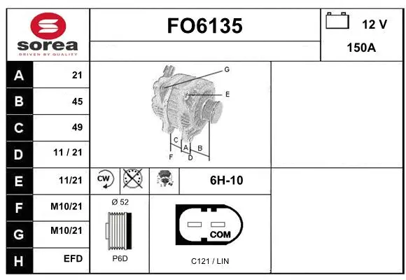 Alternator (FO6135)