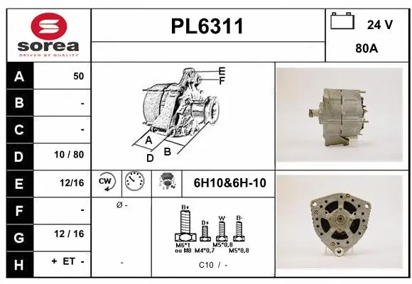 Alternator (PL6311)