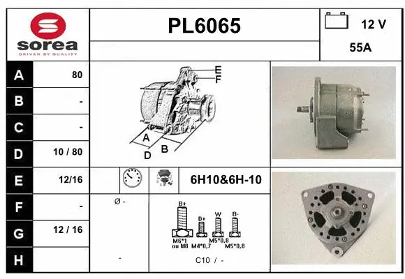 Alternator (PL6065)