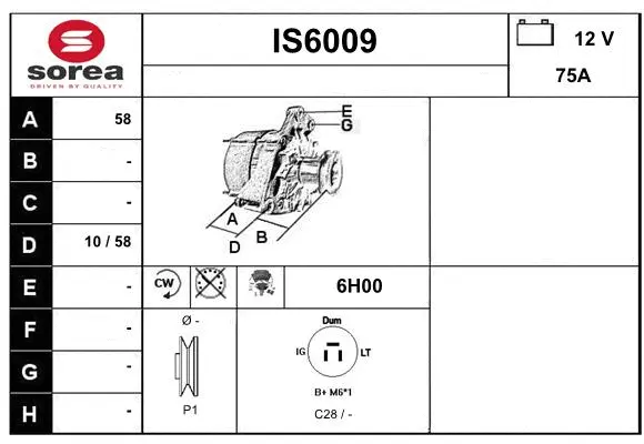 Alternator (IS6009)