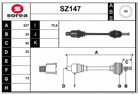 Drive Shaft (SZ147)