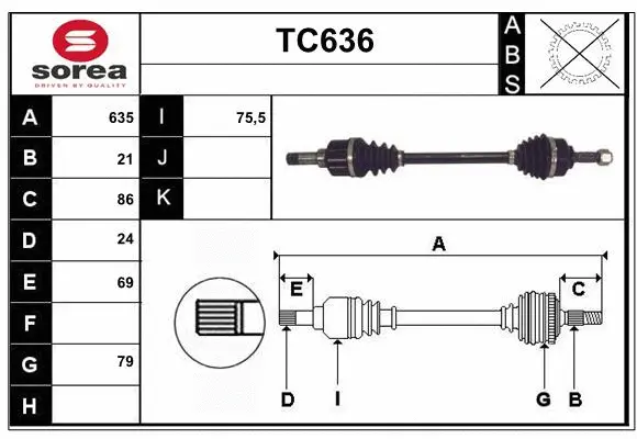 Drive Shaft (TC636)