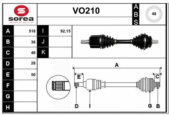Drive Shaft (VO210)