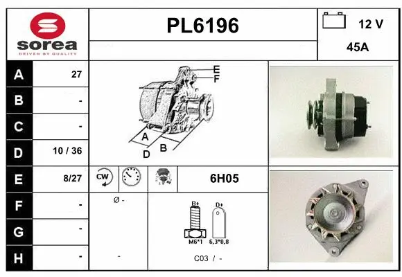 Alternator (PL6196)