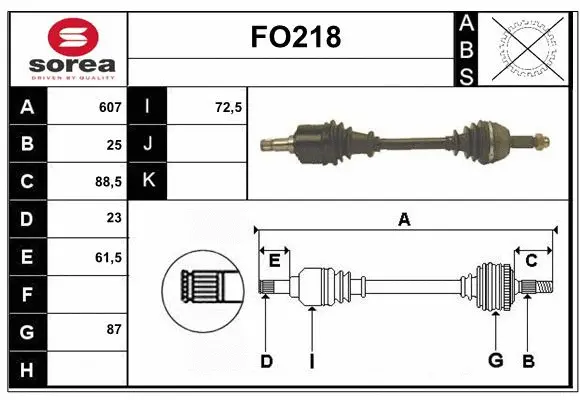 Drive Shaft (FO218)
