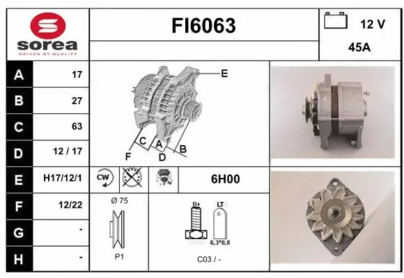 Alternator (FI6063)