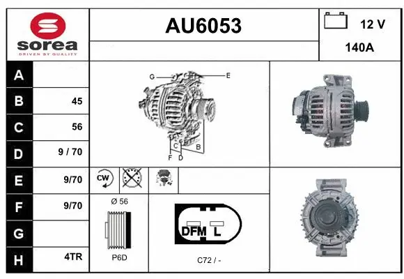 Alternator (AU6053)