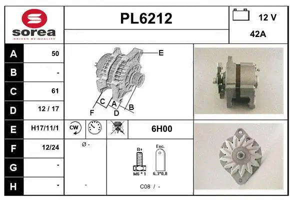 Alternator (PL6212)