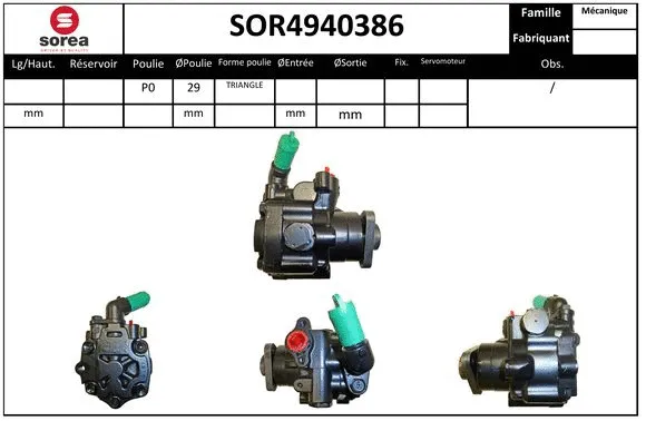 Hydraulic Pump, steering (SOR4940386)
