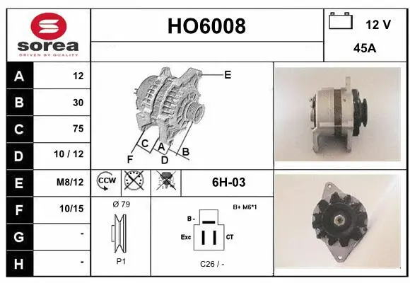 Alternator (HO6008)