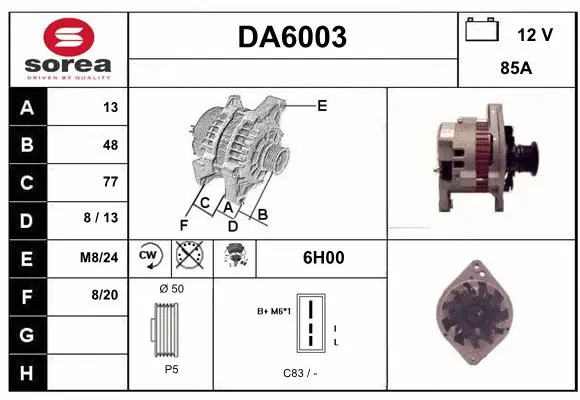 Alternator (DA6003)