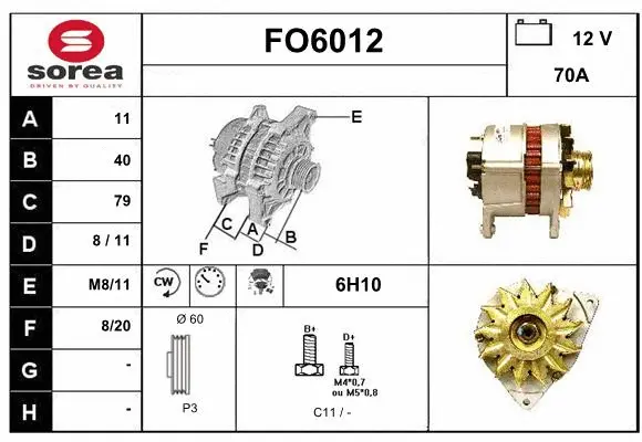 Alternator (FO6012)