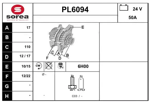 Alternator (PL6094)