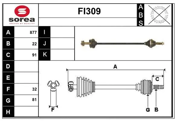 Drive Shaft (FI309)