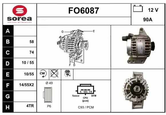 Alternator (FO6087)