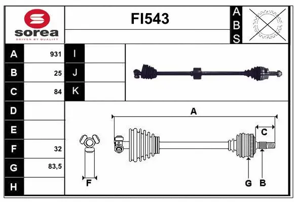 Drive Shaft (FI543)