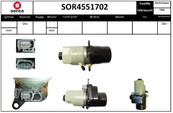 Hydraulic Pump, steering (SOR4551702)