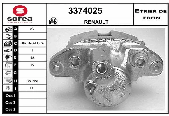 Brake Caliper (3374025)