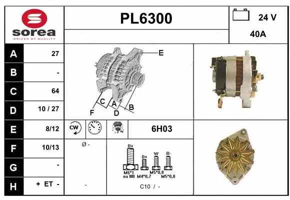 Alternator (PL6300)