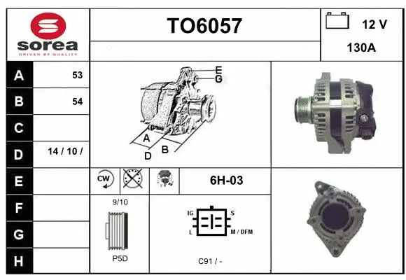 Alternator (TO6057)