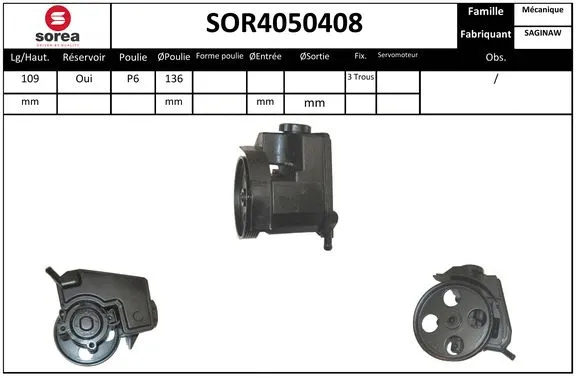 Hydraulic Pump, steering (SOR4050408)
