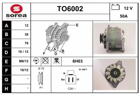 Alternator (TO6002)