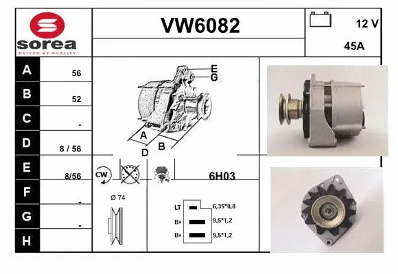 Alternator (VW6082)
