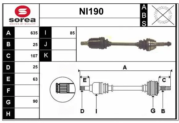 Drive Shaft (NI190)