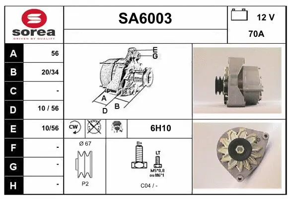 Alternator (SA6003)