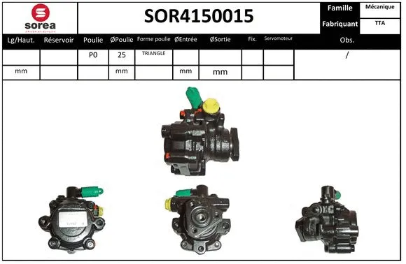 Hydraulic Pump, steering (SOR4150015)