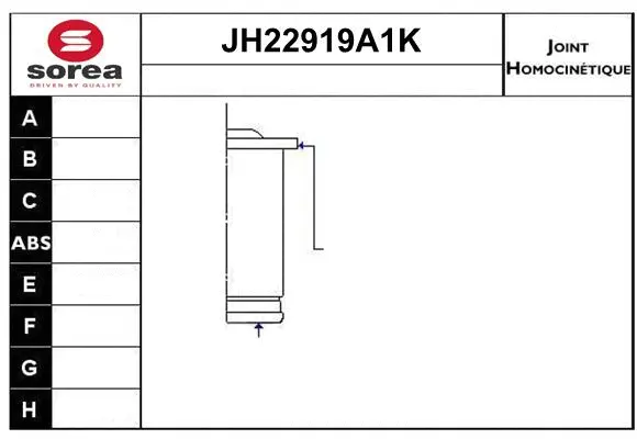 Joint Kit, drive shaft (JH22919A1K)